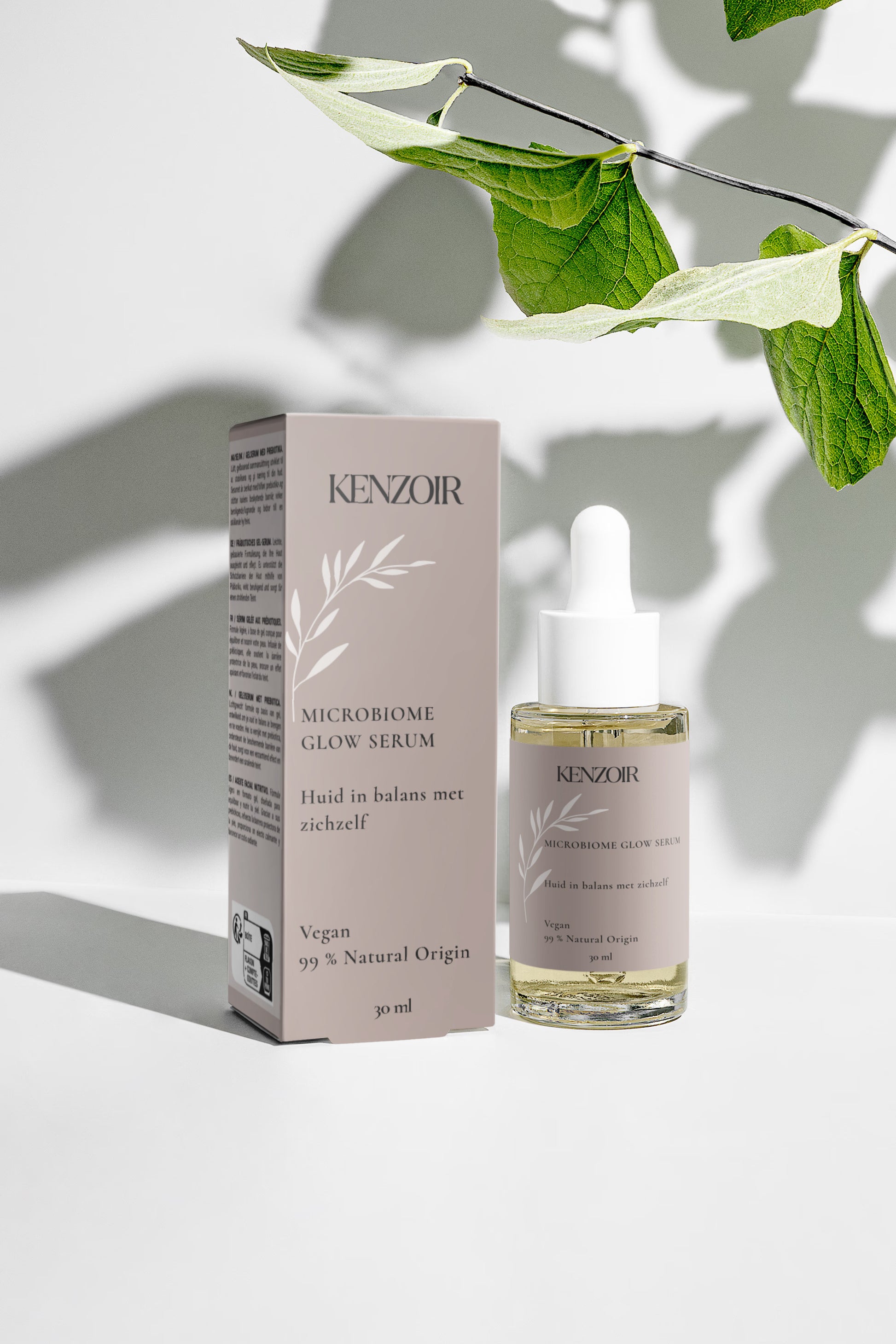 Kenzoir Microbiome Glow Serum — verpakking detail